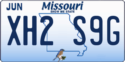 MO license plate XH2S9G