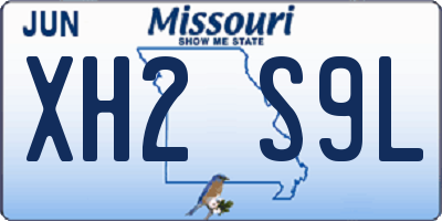 MO license plate XH2S9L