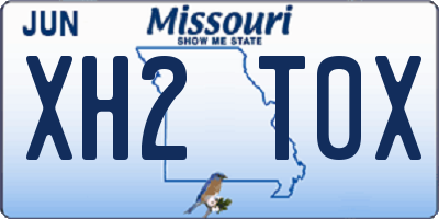 MO license plate XH2T0X
