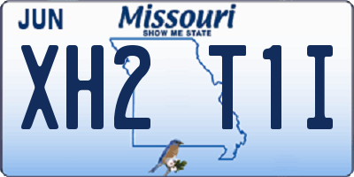 MO license plate XH2T1I