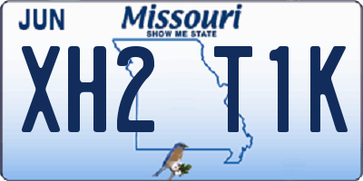 MO license plate XH2T1K