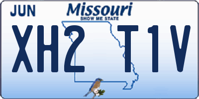MO license plate XH2T1V