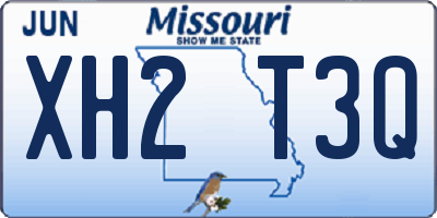 MO license plate XH2T3Q