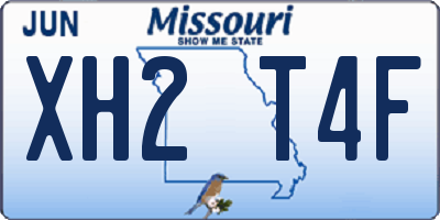 MO license plate XH2T4F