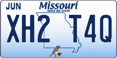 MO license plate XH2T4Q