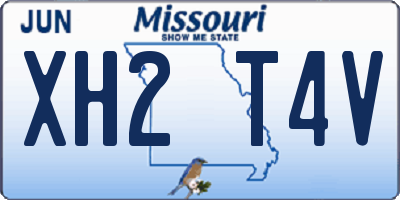 MO license plate XH2T4V