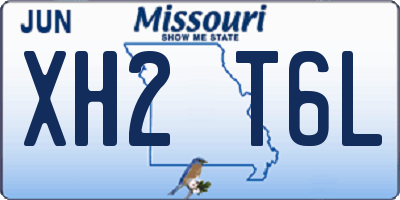 MO license plate XH2T6L