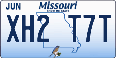 MO license plate XH2T7T