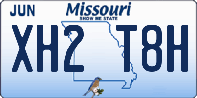 MO license plate XH2T8H