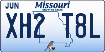 MO license plate XH2T8L