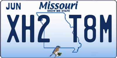 MO license plate XH2T8M