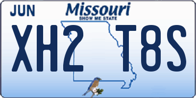 MO license plate XH2T8S