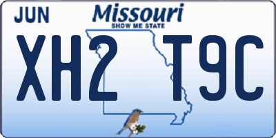MO license plate XH2T9C