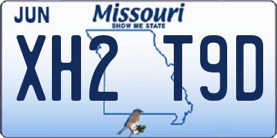 MO license plate XH2T9D