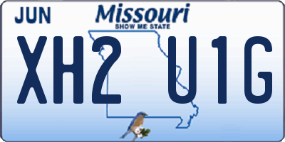 MO license plate XH2U1G
