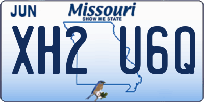 MO license plate XH2U6Q