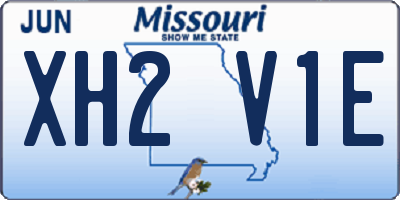 MO license plate XH2V1E