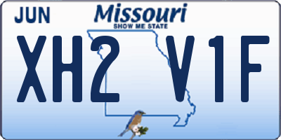 MO license plate XH2V1F