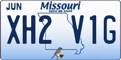 MO license plate XH2V1G
