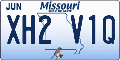 MO license plate XH2V1Q