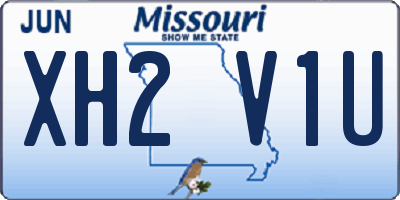 MO license plate XH2V1U