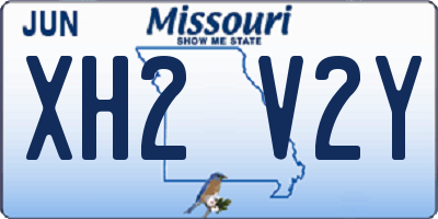 MO license plate XH2V2Y