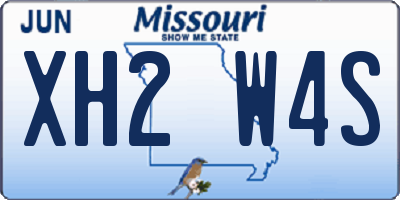MO license plate XH2W4S