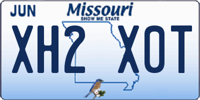 MO license plate XH2X0T