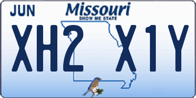 MO license plate XH2X1Y