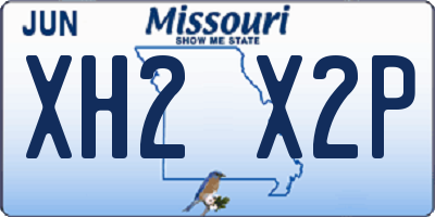 MO license plate XH2X2P