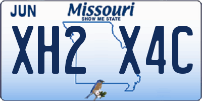 MO license plate XH2X4C