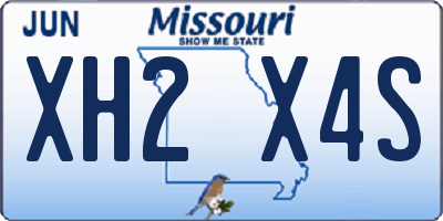 MO license plate XH2X4S