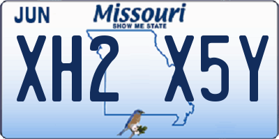 MO license plate XH2X5Y