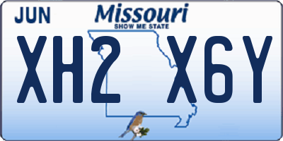 MO license plate XH2X6Y