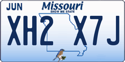 MO license plate XH2X7J