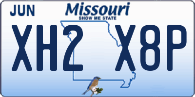 MO license plate XH2X8P