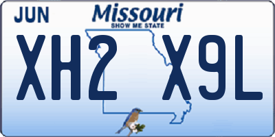 MO license plate XH2X9L