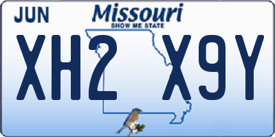 MO license plate XH2X9Y