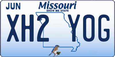 MO license plate XH2Y0G