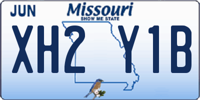 MO license plate XH2Y1B