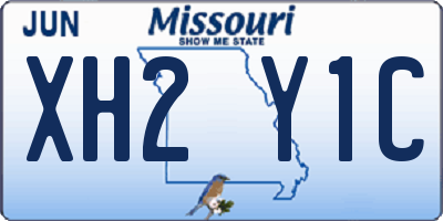 MO license plate XH2Y1C