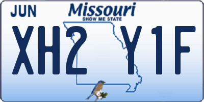 MO license plate XH2Y1F