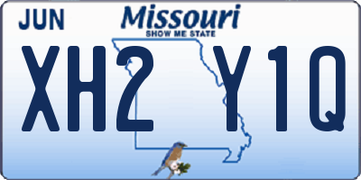 MO license plate XH2Y1Q