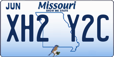 MO license plate XH2Y2C