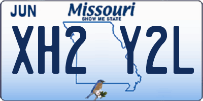 MO license plate XH2Y2L