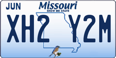 MO license plate XH2Y2M