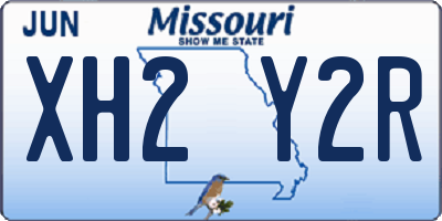 MO license plate XH2Y2R