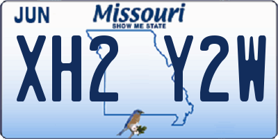 MO license plate XH2Y2W