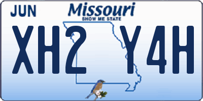 MO license plate XH2Y4H