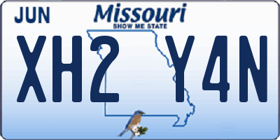 MO license plate XH2Y4N